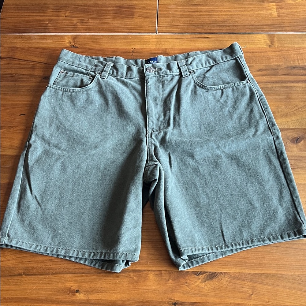 Basic Editions olive green jorts